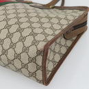 GUCCI GG Supreme Web Sherry Line Hand Bag PVC Beige Gold 002 4083 39 Auth 194663-10