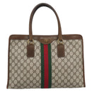 GUCCI GG Supreme Web Sherry Line Hand Bag PVC Beige Gold 002 4083 39 Auth 194663-2