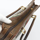 GUCCI GG Supreme Web Sherry Line Hand Bag PVC Beige Gold 002 4083 39 Auth 194663-6