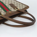 GUCCI GG Supreme Web Sherry Line Hand Bag PVC Beige Gold 002 4083 39 Auth 194663-7