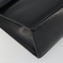 Salvatore Ferragamo Gancini Shoulder Bag Leather Black Gold Auth 194666-11