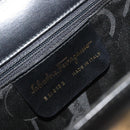 Salvatore Ferragamo Gancini Shoulder Bag Leather Black Gold Auth 194666-17
