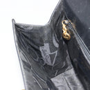 Salvatore Ferragamo Gancini Shoulder Bag Leather Black Gold Auth 194666-20