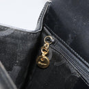 Salvatore Ferragamo Gancini Shoulder Bag Leather Black Gold Auth 194666-21