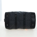 GUCCI GG Supreme Boston Bag PVC 2way Black Silver 474131 Auth 194667M-12