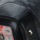 GUCCI GG Supreme Boston Bag PVC 2way Black Silver 474131 Auth 194667M-15