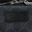 GUCCI GG Supreme Boston Bag PVC 2way Black Silver 474131 Auth 194667M-24