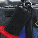 GUCCI GG Supreme Boston Bag PVC 2way Black Silver 474131 Auth 194667M-25