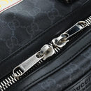 GUCCI GG Supreme Boston Bag PVC 2way Black Silver 474131 Auth 194667M-26
