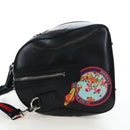 GUCCI GG Supreme Boston Bag PVC 2way Black Silver 474131 Auth 194667M-4