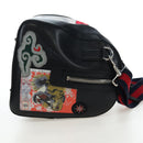 GUCCI GG Supreme Boston Bag PVC 2way Black Silver 474131 Auth 194667M-6