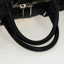 GUCCI GG Supreme Boston Bag PVC 2way Black Silver 474131 Auth 194667M-8