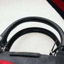 GUCCI GG Supreme Boston Bag PVC 2way Black Silver 474131 Auth 194667M-9