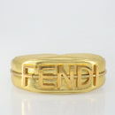FENDI Shoulder Bag Leather Gold Auth 194668SAV-5