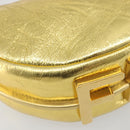 FENDI Shoulder Bag Leather Gold Auth 194668SAV-15
