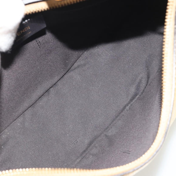 FENDI Shoulder Bag Leather Gold Auth 194668SAV