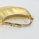 FENDI Shoulder Bag Leather Gold Auth 194668SAV-7