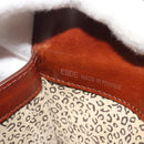 CARTIER PANTHERE Hand Bag Patent leather Brown Silver Auth 194669-23
