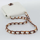 CHANEL Matelasse Chain Shoulder Bag Lamb Skin White CC Auth 194671V-7