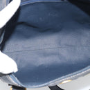 GUCCI GG Supreme Sherry Line Boston Bag PVC 2way Navy Gold Auth 194672V-17