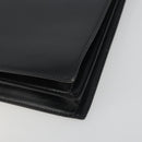 CELINE Hand Bag Leather Black Gold Auth 194674A-10