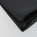 CELINE Hand Bag Leather Black Gold Auth 194674A-11