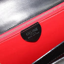 CELINE Hand Bag Leather Black Gold Auth 194674A-17