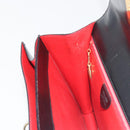 CELINE Hand Bag Leather Black Gold Auth 194674A-20