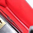 CELINE Hand Bag Leather Black Gold Auth 194674A-23