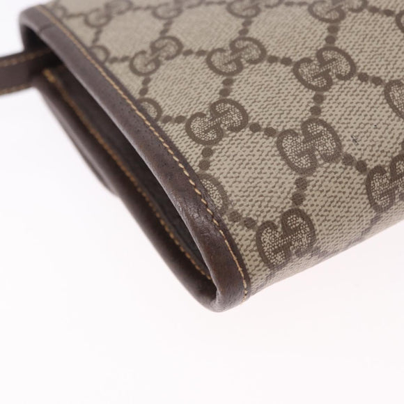 GUCCI GG Supreme Shoulder Bag PVC Beige Gold 004 89 0265 Auth 194677