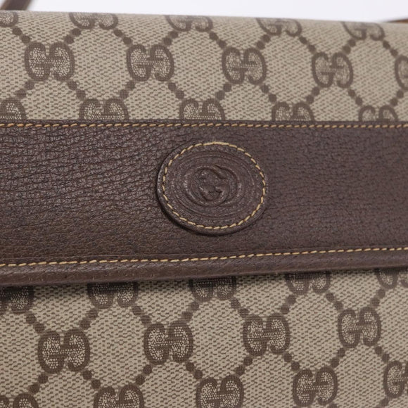 GUCCI GG Supreme Shoulder Bag PVC Beige Gold 004 89 0265 Auth 194677