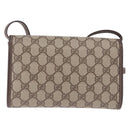 GUCCI GG Supreme Shoulder Bag PVC Beige Gold 004 89 0265 Auth 194677-3