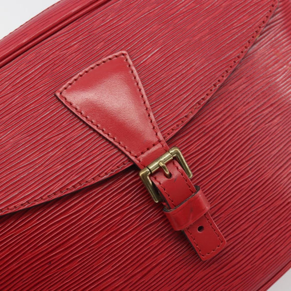 LOUIS VUITTON Epi Jeune Fille MM Shoulder Bag Red M52157 LV Auth 194678A