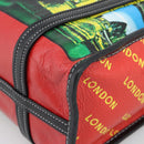 BALENCIAGA Bazaar Shopper Hand Bag Leather 2way Red Silver 443096 Auth 194679SAM-12