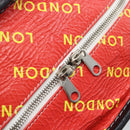 BALENCIAGA Bazaar Shopper Hand Bag Leather 2way Red Silver 443096 Auth 194679SAM-16
