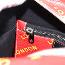 BALENCIAGA Bazaar Shopper Hand Bag Leather 2way Red Silver 443096 Auth 194679SAM-21