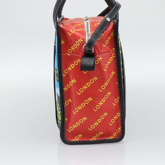 BALENCIAGA Bazaar Shopper Hand Bag Leather 2way Red Silver 443096 Auth 194679SAM