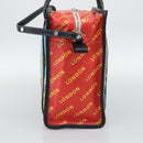 BALENCIAGA Bazaar Shopper Hand Bag Leather 2way Red Silver 443096 Auth 194679SAM-5