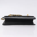 CHANEL Matelasse Chain Shoulder Bag Lamb Skin 2way Black Gold CC Auth 194687SAM-11