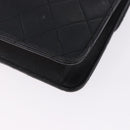 CHANEL Matelasse Chain Shoulder Bag Lamb Skin 2way Black Gold CC Auth 194687SAM-15