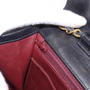 CHANEL Matelasse Chain Shoulder Bag Lamb Skin 2way Black Gold CC Auth 194687SAM-26
