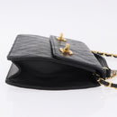 CHANEL Matelasse Chain Shoulder Bag Lamb Skin 2way Black Gold CC Auth 194687SAM-4