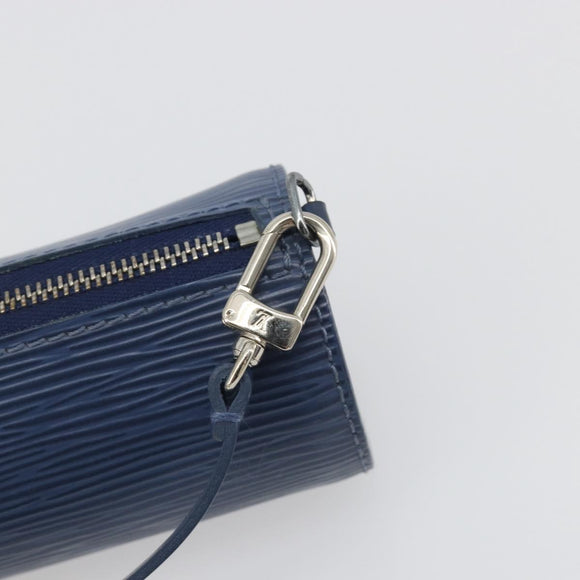LOUIS VUITTON Epi Soufflot Pouch Safir LV Auth 194689A