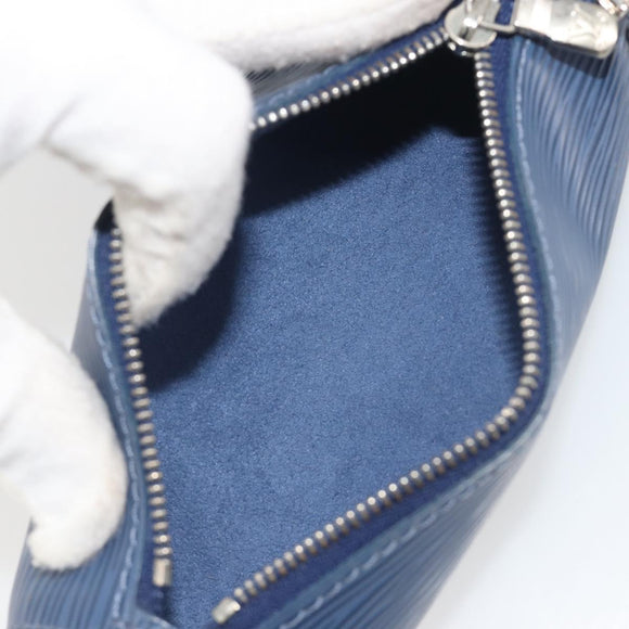 LOUIS VUITTON Epi Soufflot Pouch Safir LV Auth 194689A