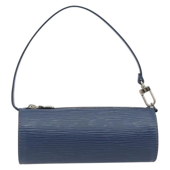 LOUIS VUITTON Epi Soufflot Pouch Safir LV Auth 194689A
