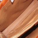 CELINE Macadam Canvas Hand Bag PVC Leather Brown Gold Auth 194691-15