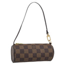 LOUIS VUITTON Damier Ebene Papillon Pouch LV Auth 194694V-1