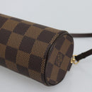 LOUIS VUITTON Damier Ebene Papillon Pouch LV Auth 194694V-14