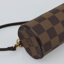 LOUIS VUITTON Damier Ebene Papillon Pouch LV Auth 194694V-17