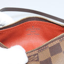 LOUIS VUITTON Damier Ebene Papillon Pouch LV Auth 194694V-11